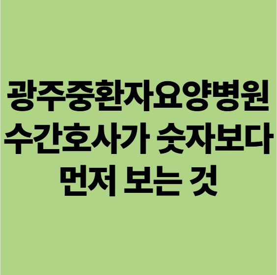 광주광역시 중환자 요양병원