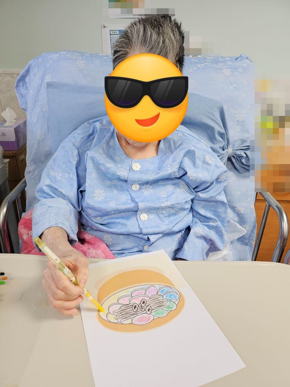 광주 요양병원 편마비 어르신 손 연습